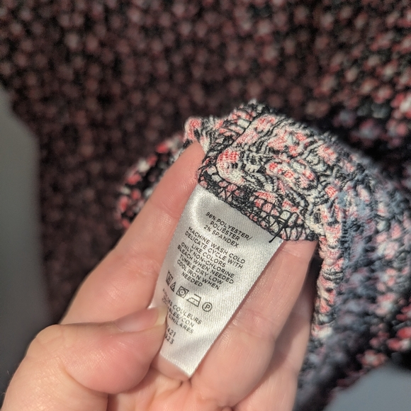 XL LOFT Puff Sleeve Floral Print Long Sleeve Stretch Top - Picture 6 of 6